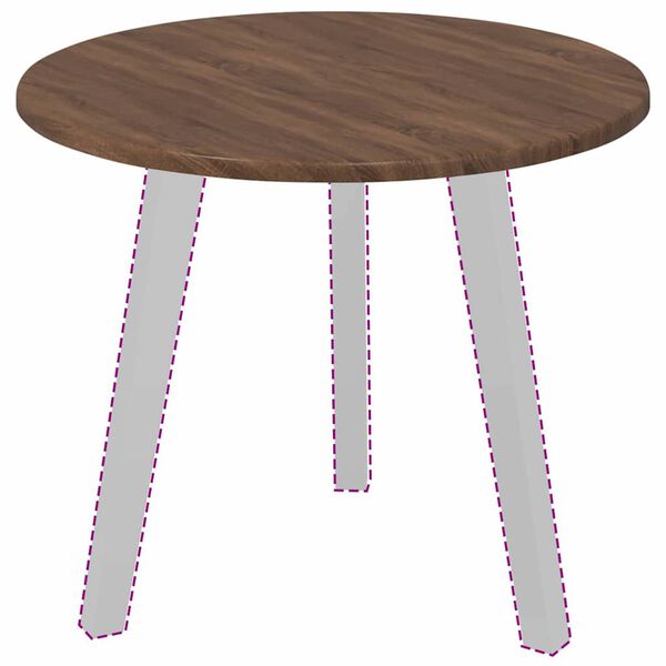 vidaXL Blat stołu Brązowy dąb 50 x 50 x 1,5 cm Materiał drewnopochodny