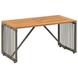 vidaXL St&oacute;ł na Zewnątrz Szary i brązowy 80 x 40 x 40 cm polirattan