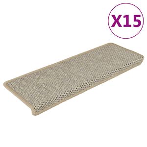 vidaXL Samoprzylepne nakładki na schody, 15 szt., 65x21x4 cm, zielone