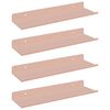 vidaXL P&oacute;łka wisząca 4 szt. R&oacute;żowy 30 x 9 x 2,5 cm Stal