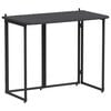 vidaXL Składany st&oacute;ł ogrodowy czarny 90x51x75 cm polirattan