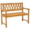 vidaXL Ławka ogrodowa naturalny 110 x 55,5 x 90 cm Lite Drewno Akacji