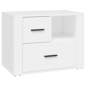 vidaXL Szafka nocna, biała, 60x36x45 cm, materiał drewnopochodny