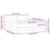vidaXL Ł&oacute;żko z sprężyną LED z materacem Kremowy 160 x 200 cm tkanina