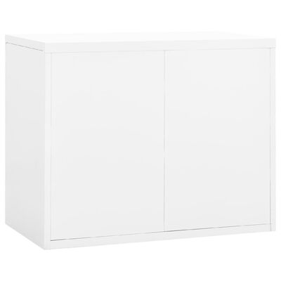 vidaXL Szafka kartotekowa, biała, 90x46x72,5 cm, stalowa