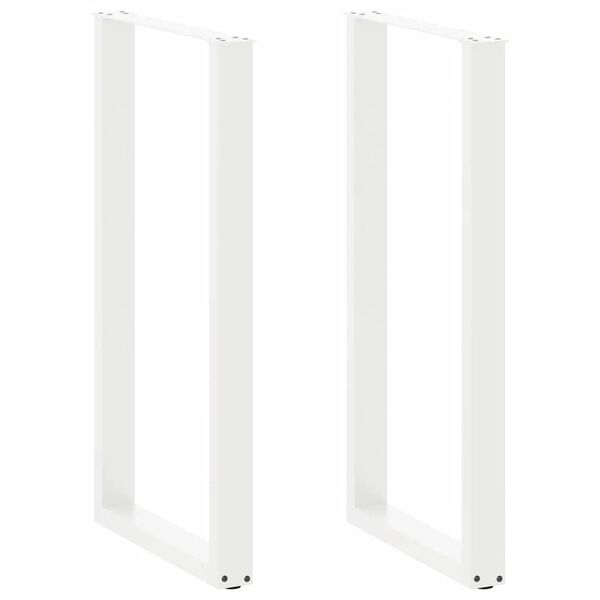 vidaXL Nogi do stołu barowego w kształcie litery U 2 szt. Białe 60x(110-111) cm Stal
