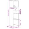 vidaXL Wysoka szafka, szary dąb sonoma, 30x42,5x124 cm