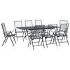 vidaXL Zestaw do jadalni w ogrodzie 9 pcs antracytowy 212 x 90 x 76 cm