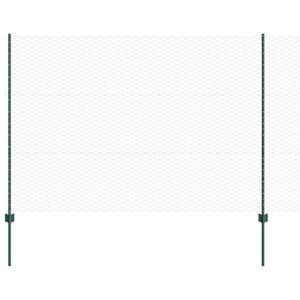 vidaXL Sześciokątne ogrodzenie z słupkiem 25 x 1,5 m Stal pokryta PVC