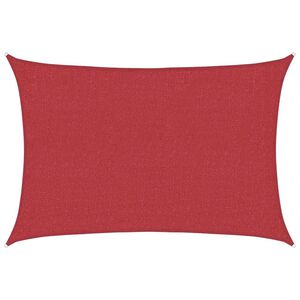 vidaXL Żagiel przeciwsłoneczny, 160 g/m&sup2;, czerwony, 2x2,5 m, HDPE