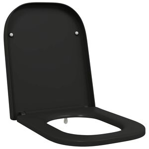 vidaXL Deska toaletowa Czarny 47,5 x 35 x 3,6 cm Duroplast