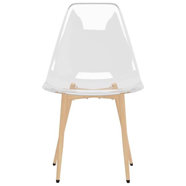 vidaXL Krzesła stołowe, 2 szt., transparentne, PET