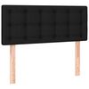 vidaXL Zagł&oacute;wek do ł&oacute;żka z LED, czarny, 80x5x78/88 cm, tkanina