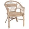 vidaXL Krzesło składane rattan naturalny 60 x 60 x 81 cm
