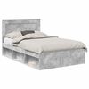 vidaXL Ramka ł&oacute;żka Betonowy 120 x 200 cm Lite drewno sosnowe