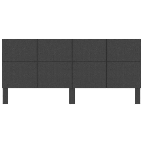 vidaXL Wezgłowie do ł&oacute;żka, ciemnoszare, obite tkaniną, 200x200 cm