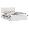 vidaXL Ramka ł&oacute;żka Z zagł&oacute;wkiem Biały 160 x 200 cm Lite drewno sosnowe