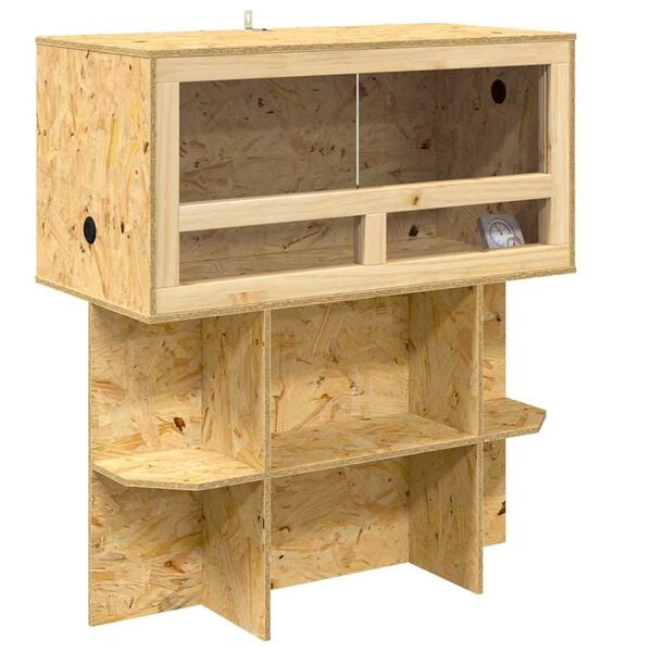 vidaXL Terrarium Brązowy 80 x 40 x 90 cm OSB