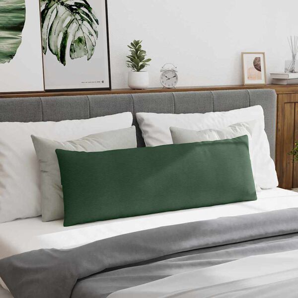 vidaXL Poduszki na sofę 2 pcs Ciemna zieleń 120 x 40 cm