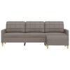 vidaXL 3-osobowa sofa z podn&oacute;żkiem, kolor taupe, 210 cm, tkaniną