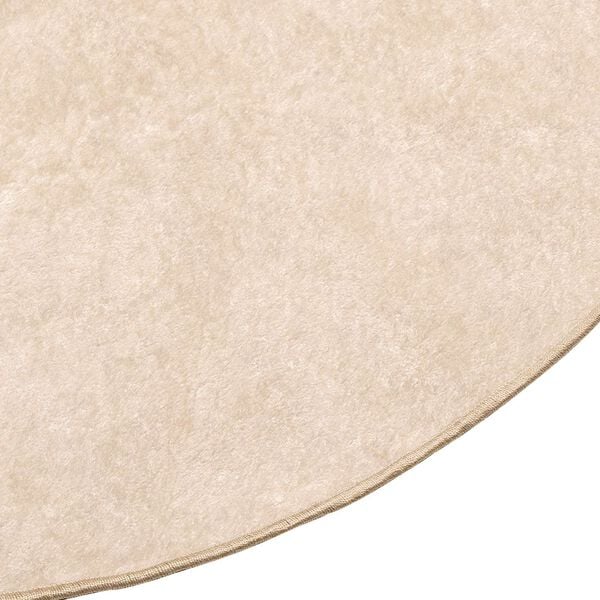vidaXL Dywan Wz&oacute;r Kremowy &Oslash; 120 cm Poliester i PVC