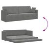 vidaXL Sofa podłogowa z funkcją spania 200cm Ciemnoszary Aksamit