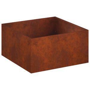 vidaXL Doniczka ogrodowa Rdzawy 60 x 60 x 40 cm Stal kortenowska