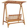 vidaXL Ogrodowa huśtawka z kratką, lite drewno akacjowe