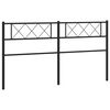 vidaXL Metalowe wymienne wezgłowie, czarne, 200 cm
