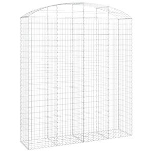 vidaXL Łukowaty kosz gabionowy 200x50x220/240 cm, galwanizowane żelazo