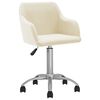 vidaXL Obrotowe krzesła stołowe, 4 szt., kremowe, obite tkaniną