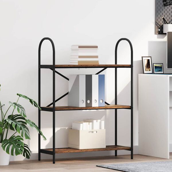 vidaXL P&oacute;łka na książki Stare drewno 80 x 30 x 109 cm