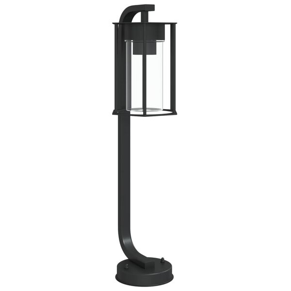 vidaXL Lampa ogrodowa stojąca, czarna, 60 cm, stal nierdzewna