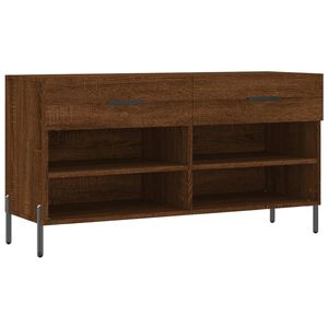 vidaXL Ławka z miejscem na buty, brązowy dąb, 102x35x55 cm