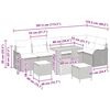 vidaXL Zestaw Sof na Ogród 9 pcs Beżowy polirattan