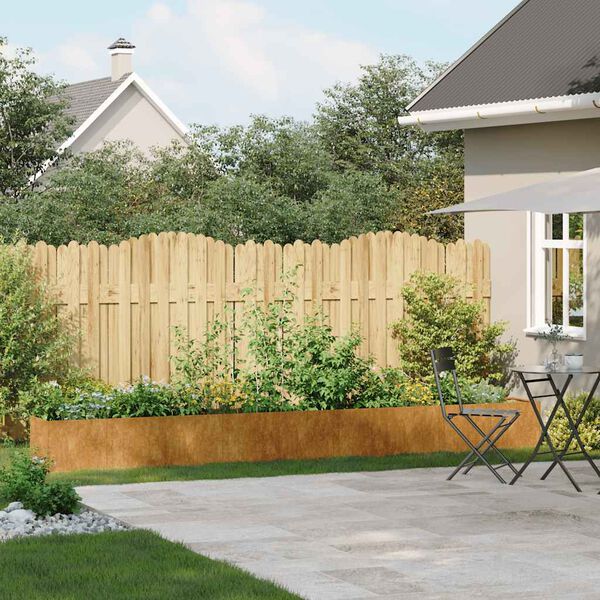 vidaXL Doniczka Rusty 360x40x40 cm Stal nierdzewna