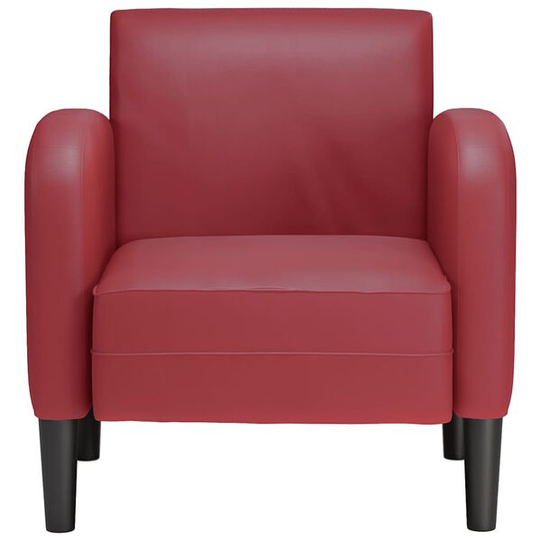 vidaXL Sofa Fotel z Podłokietnikami Wino Czerwone 54 cm