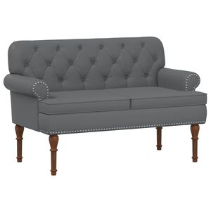 vidaXL Sofa dwuosobowa z guzikowym pikowaniem Szary 120 x 65 x 77 cm