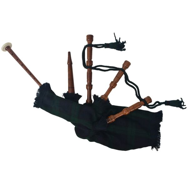 vidaXL Dudy szkockie dla dzieci w zielono-czarną kratę Watch