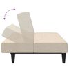 vidaXL 2-osobowa sofa rozkładana, kremowa, obita mikrofibrą