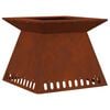 vidaXL Bowl ogniskowy Rdzawy 60 x 60 x 50 cm Stal kortenowska