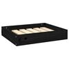 vidaXL Legowisko dla psa, czarne, 51,5x44x9 cm, lite drewno sosnowe