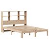 vidaXL Ł&oacute;żko z regałem, bez materaca, 140x200 cm, lite drewno sosnowe