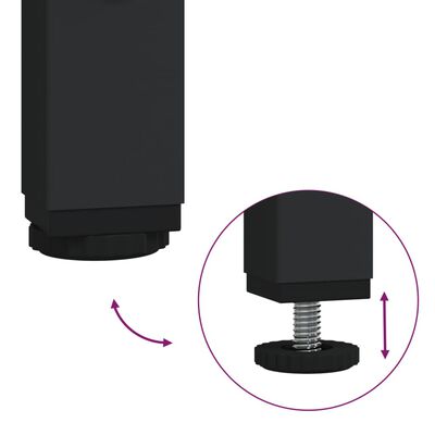 vidaXL Stolik konsolowy, czarny, 100x28x80,5 cm