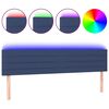 vidaXL Zagł&oacute;wek do ł&oacute;żka z LED, niebieski, 200x5x78/88 cm, tkanina
