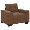 vidaXL Sofa 3 pcs Brązowy 221 x 80 x 80 cm Tkanina lniana