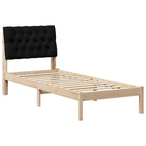 vidaXL Ramka ł&oacute;żka z tapicerowanym wezgłowiem Brązowy 80 x 200 cm