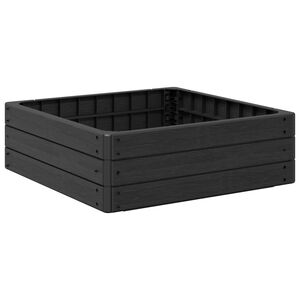 vidaXL Podniesiony grządka Czarny 75,5 x 75,5 x 25 cm PP