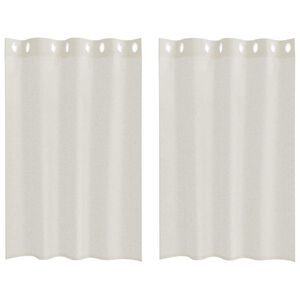 vidaXL Firany Voile 2 szt. Kremowy 140 x 140 cm Poliester