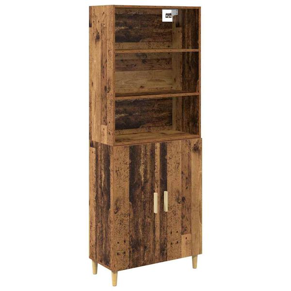 vidaXL Highboard Stare drewno 69,5 x 32,5 x 180 cm